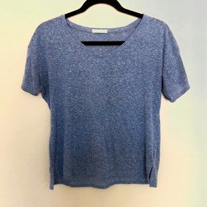 Marine Layer Heather Blue V Neck T shirt